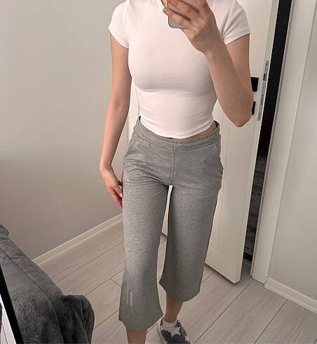 Adidas Adidas gri normal bel kapri eşofman