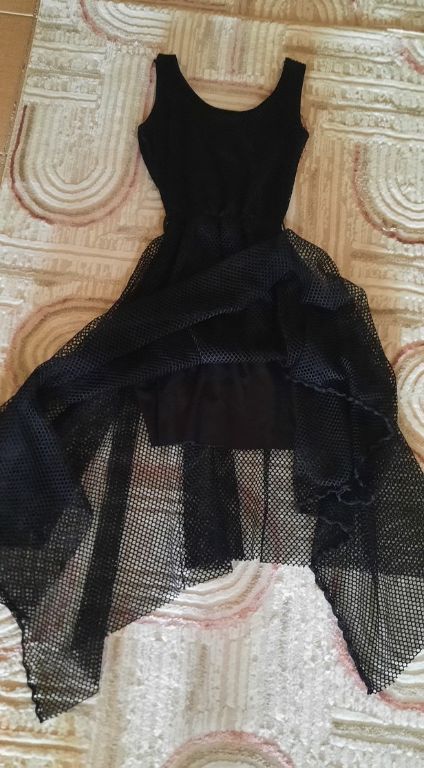 Uzun Siyah Kadın Elbise - Görsel 3