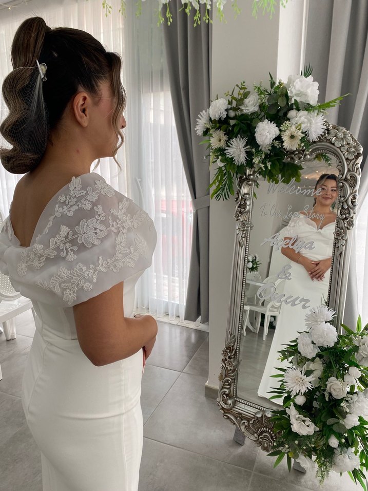 abiyefon beyaz söz elbisesi - Görsel 2