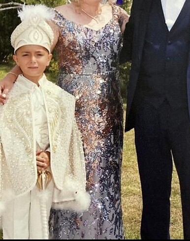 gri sünnet annesi elbisesi - Görsel 2