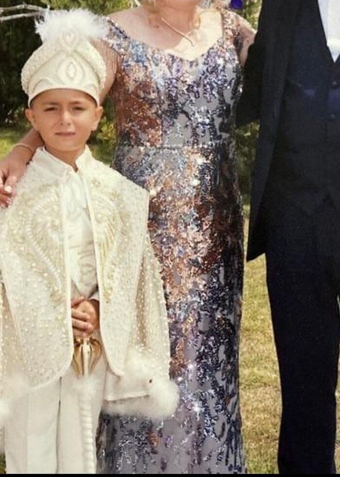 gri sünnet annesi elbisesi - Görsel 2