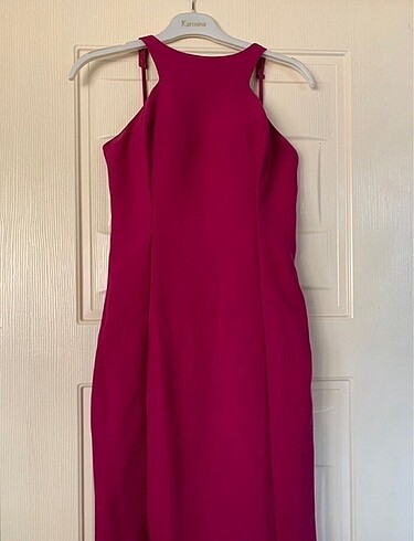 fuşya balık model abiye elbise - Görsel 2