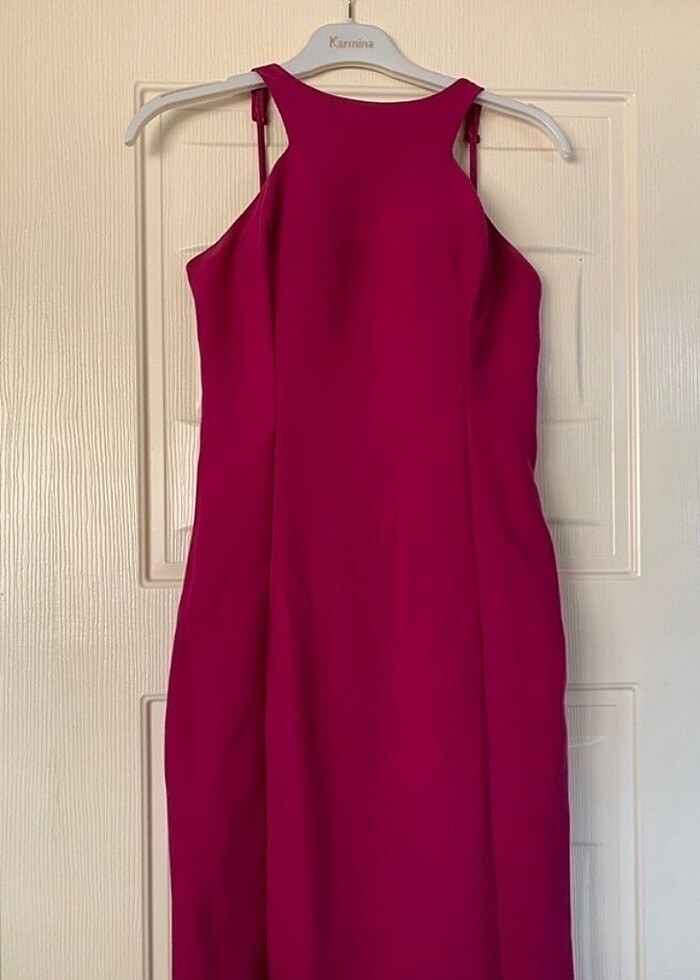 fuşya balık model abiye elbise - Görsel 2