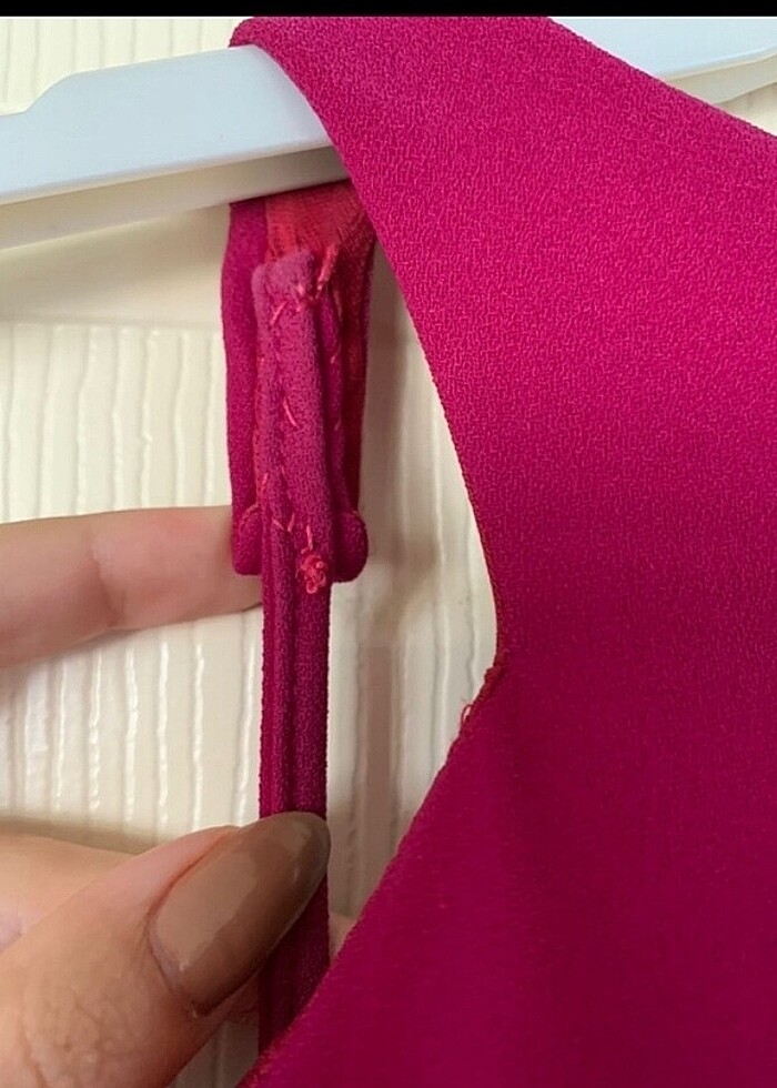 fuşya balık model abiye elbise - Görsel 3