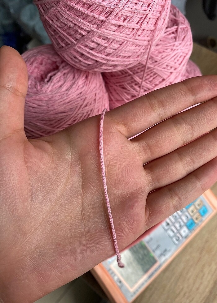 pembe koton ip - Görsel 3