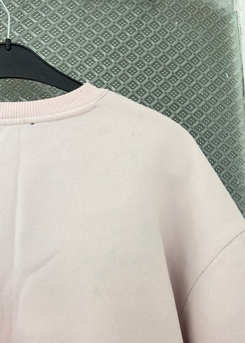Pembe Kadın Oversize Sweatshirt - Görsel 5