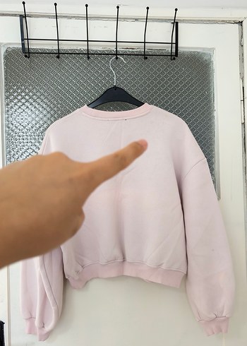 Pembe Kadın Oversize Sweatshirt - Görsel 4