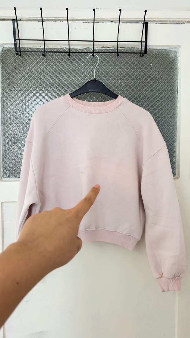 Pembe Kadın Oversize Sweatshirt - Görsel 2