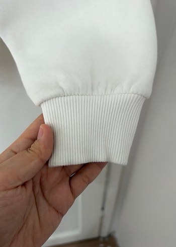 Mavi marka beyaz sweatshirt - Görsel 3