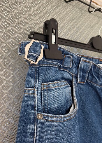 Kadın Mavi Bol Kesim Kot Pantolon - Görsel 5