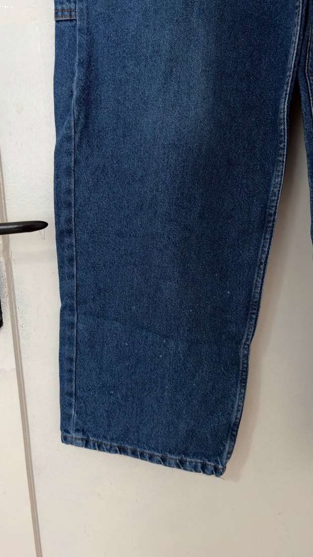 Kadın Mavi Bol Kesim Kot Pantolon - Görsel 3