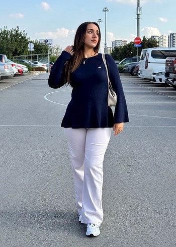 Lacivert polo marka ispanyol kol triko - Görsel 3