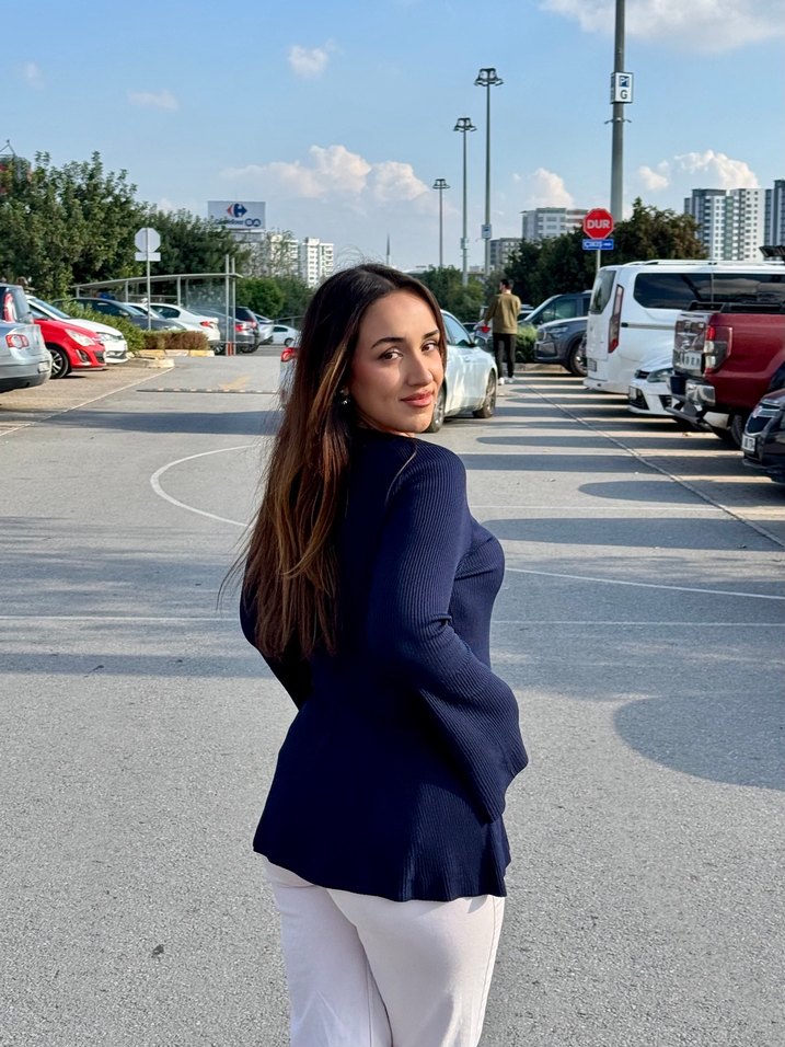 Lacivert polo marka ispanyol kol triko - Görsel 2