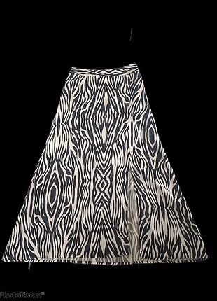Zebra desenli etek