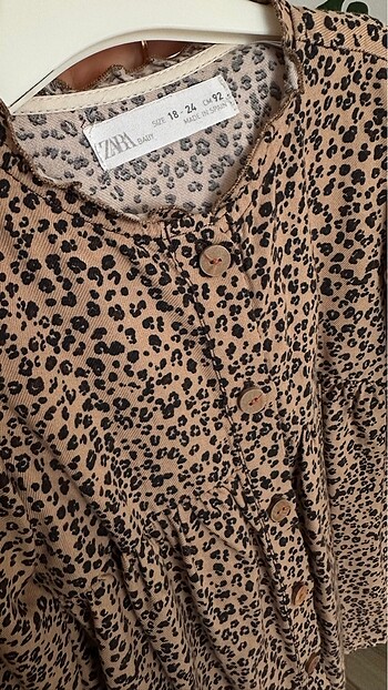 18-24 Ay Beden Zara leopar elbise