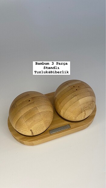 Bambum Topi Tuzluk Biberlik Standlı 3 Parça