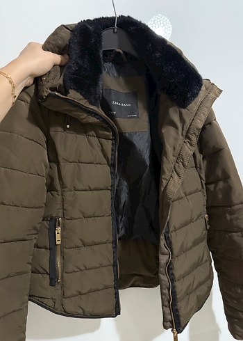 Kürklü Kahverengi Kadın Kışlık Mont - Görsel 3