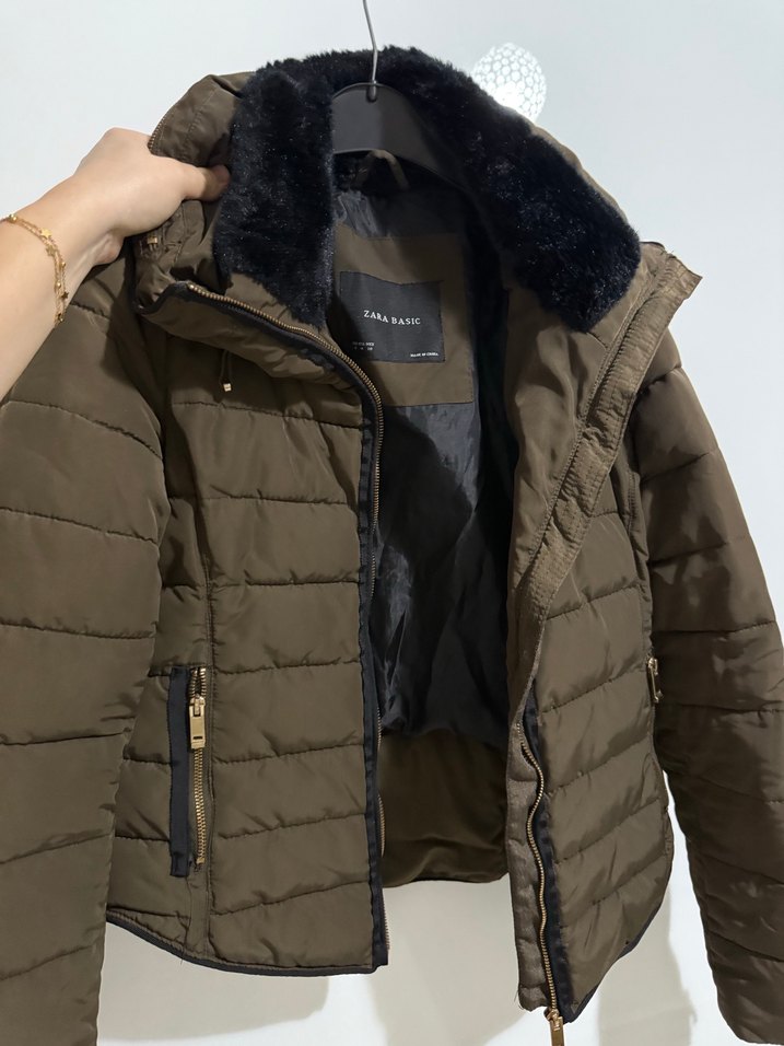 Kürklü Kahverengi Kadın Kışlık Mont - Görsel 3