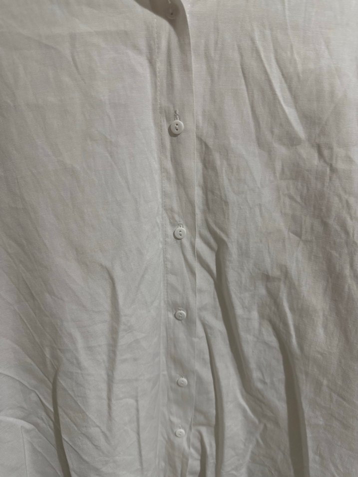 Düğmeli Beyaz  Kadın Gömlek - Görsel 2