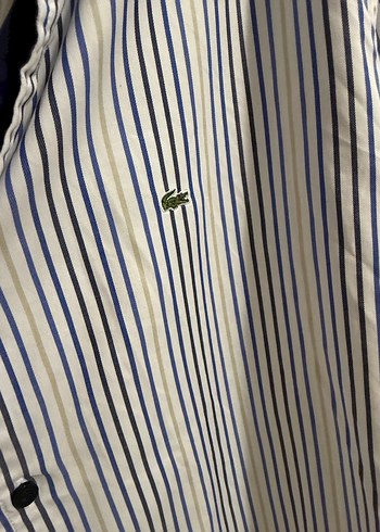 Düğmeli Çizgili Pamuklu Erkek Gömlek - Görsel 3