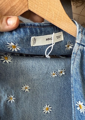 s Beden mavi Renk Mango ikili denim takım sorunsuz