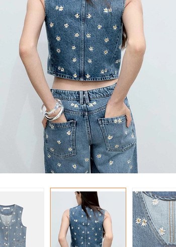 Mango ikili denim takım sorunsuz