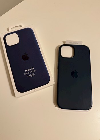 Apple iPhone 15 Koyu Mavi Silikon Kılıf