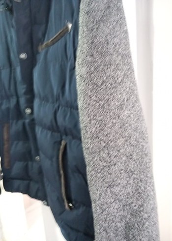 Diğer Gri Düğmeli Rahat Kesim Erkek Mont