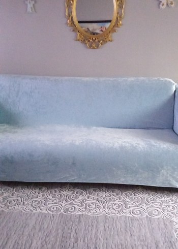 Pastel Mavi Modern Klasik Kanepe Kılıfı - Görsel 2