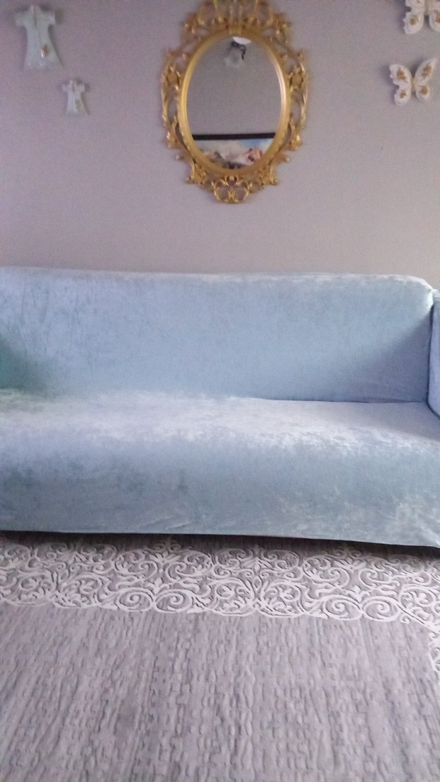 Pastel Mavi Modern Klasik Kanepe Kılıfı - Görsel 2