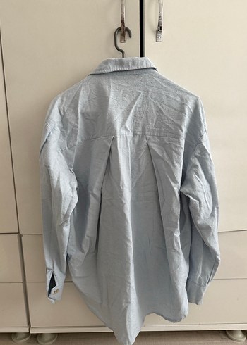 Düğmeli Gri-Bej kışlık kalın Kadın Gömlek - Görsel 2