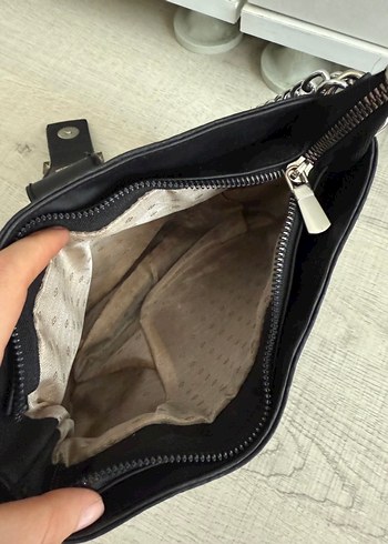 Siyah Deri Tokalı Parisian Goth Çanta - Görsel 3