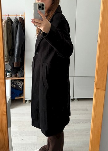 Siyah Uzun Klasik Kaban - Görsel 3