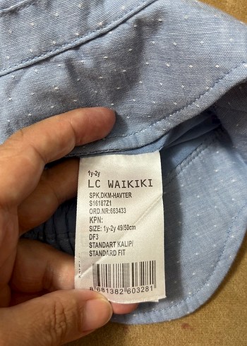 Çocuk İçin Fırfırlı Mavi Denim Şapka - Görsel 5