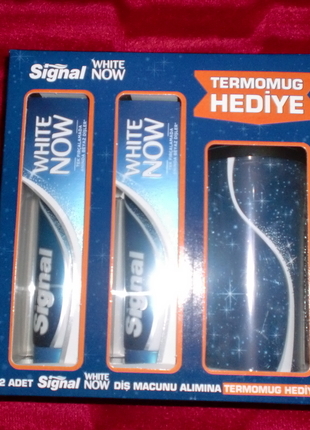SIGNAL WHITE NOW 75 ML 2Lİ TERMOS HEDİYELİ SET