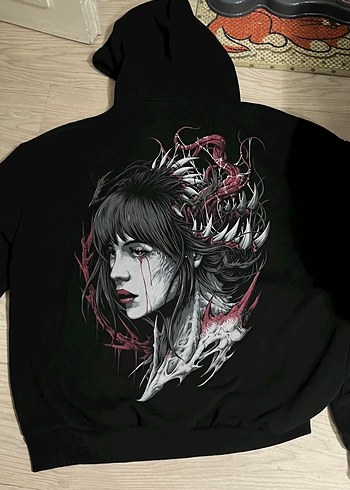 siyah gotik sweatshirt stay cold