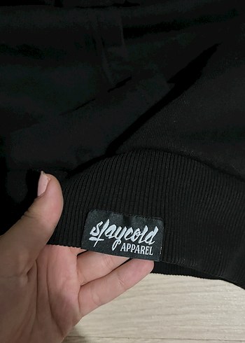l Beden siyah Renk siyah gotik sweatshirt stay cold