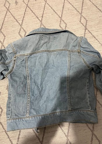 Düğmeli Kadın Mavi Denim Ceket - Görsel 5