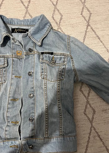 Düğmeli Kadın Mavi Denim Ceket - Görsel 3