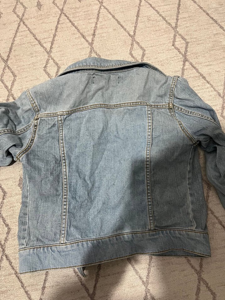 Düğmeli Kadın Mavi Denim Ceket - Görsel 5