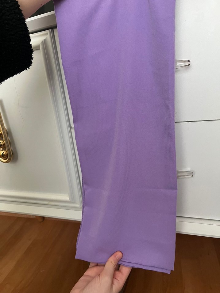 Mor Saten Görünümlü Kadın Şal - Görsel 2