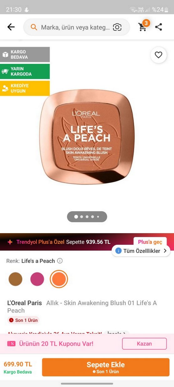 L'Oreal Paris Life's A Peach Allık - Görsel 2