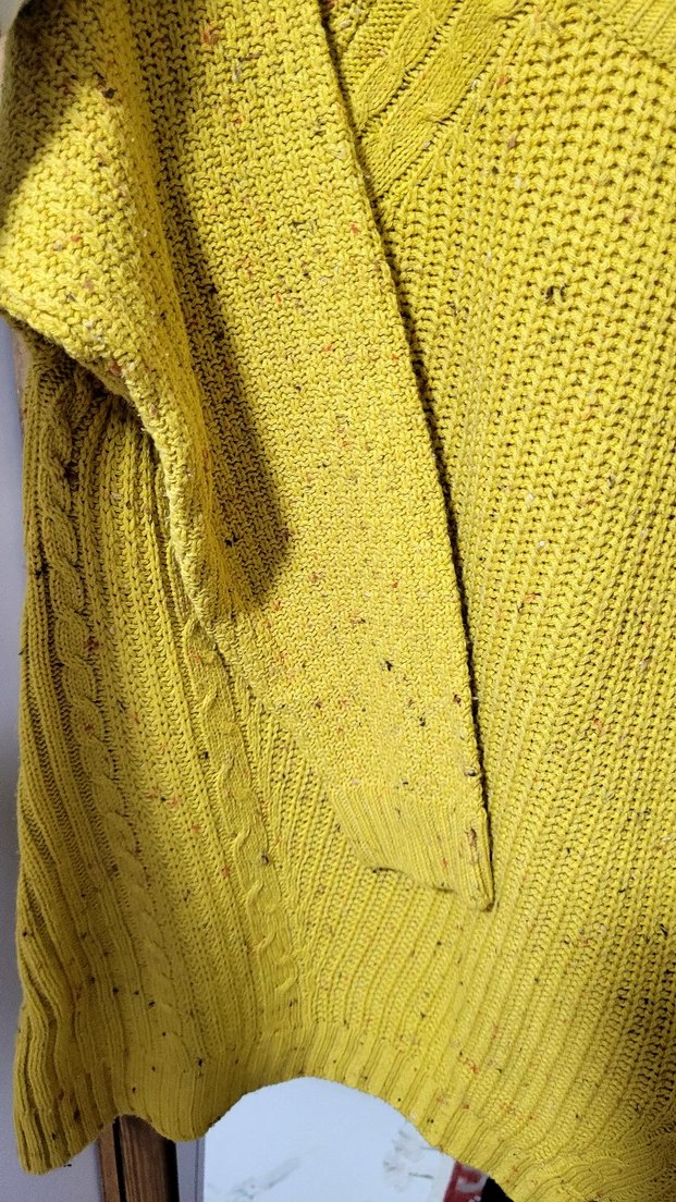 Parlak Sarı Örgü Kadın Kazak - Görsel 4