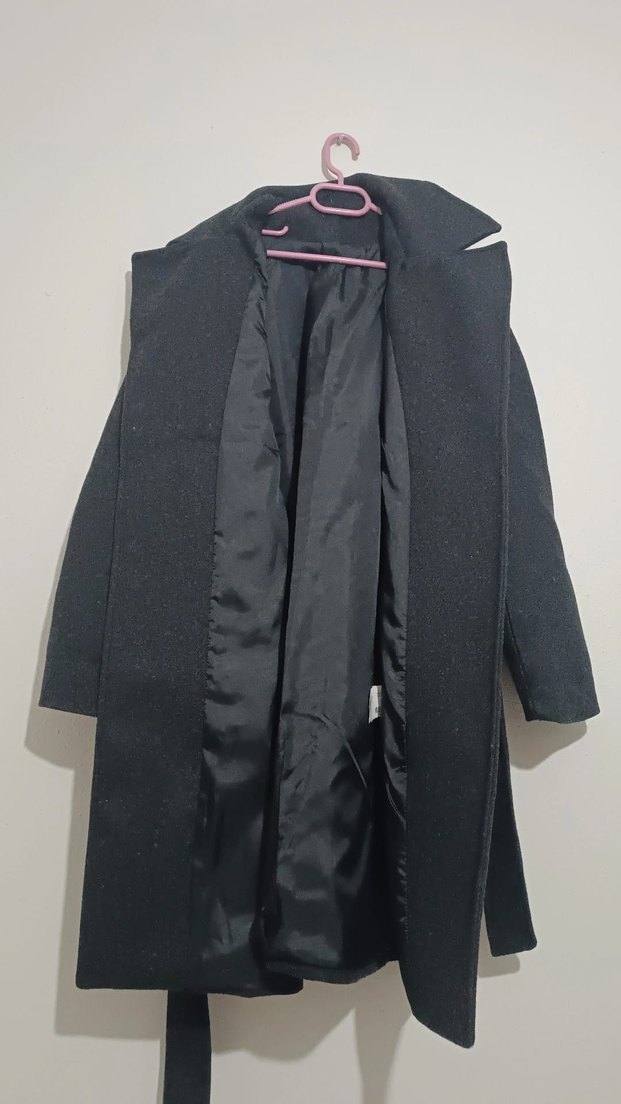 Siyah Uzun Kışlık Kaban - Görsel 2