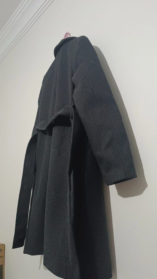 Siyah Uzun Kışlık Kaban - Görsel 3