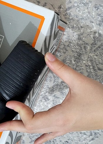 Siyah Deri Kadın Topuklu bot - Görsel 9