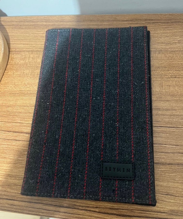 Çizgili Siyah Beymen defter kılıfı - Görsel 3