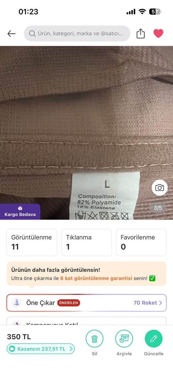 Bej L Boy Kadın Atletik korse..L-XL uyumludur..ithal ürün - Görsel 3