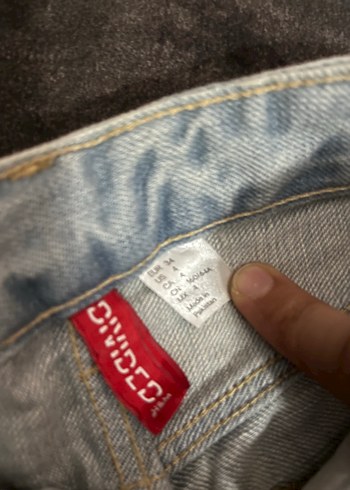 Diğer Düğmeli Gri Mini Denim Şort