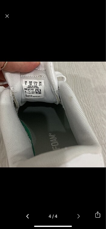 38 Beden beyaz Renk Puma spor ayakkabı